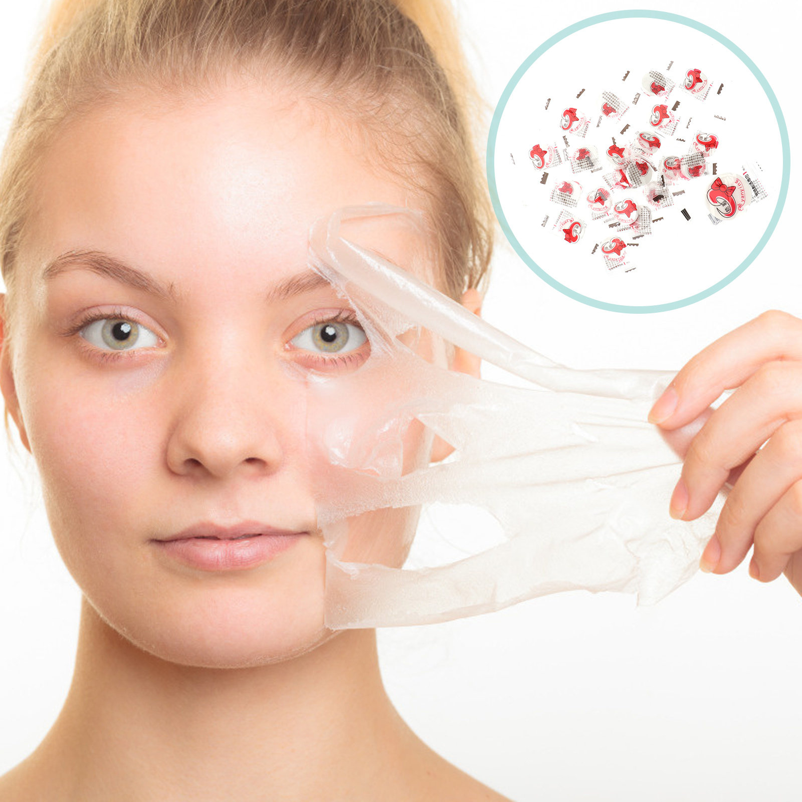 Skincare Natur E - 100Pcs Masker Wajah Kompres Maggier Serat